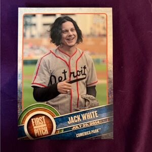 Topps Jack White Baseball Card - Gray & Red